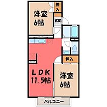 コーポなみまつ II  ｜ 栃木県宇都宮市江曽島町（賃貸アパート2LDK・2階・50.09㎡） その2