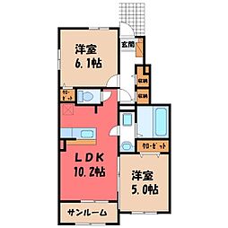 東武日光線 新鹿沼駅 徒歩18分