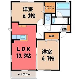 ベルハイツ D 2階