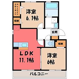 間取図画像 2LDK