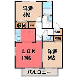 ディアコートA 2LDKの間取図画像