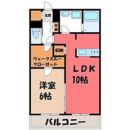 パールキューブ 1LDKの間取図画像