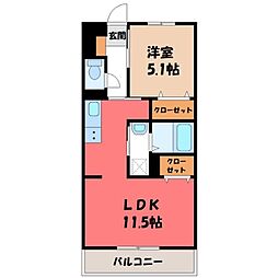 Gracean 1LDKの間取図画像