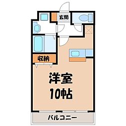 ステージア・M 1Kの間取図画像