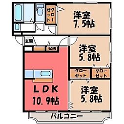 華美が丘 参番館 1階/-