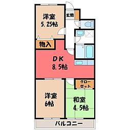 南晒屋コーポ 3DKの間取図画像