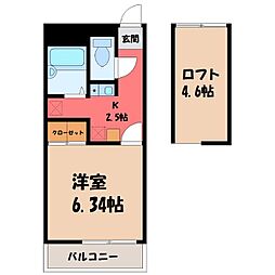 東武宇都宮線 江曽島駅 徒歩11分 2階/-