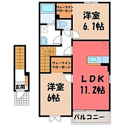 ネオエレガンスB 2LDKの間取図画像