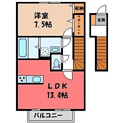 JR東北本線 宇都宮駅 バス15分 西三の沢下車 徒歩9分 2階/-