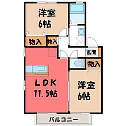 エクレールA 2LDKの間取図画像