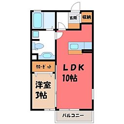 フィオレット 1LDKの間取図画像