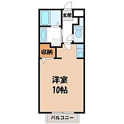 ル・荘ジロー 1Kの間取図画像