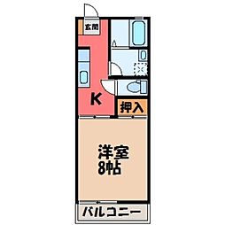 アーバンハイツ 1Kの間取図画像