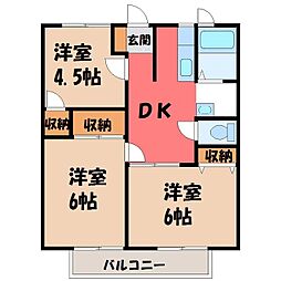 光陽台弐番館 3DKの間取図画像