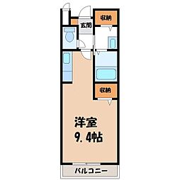 エクセランTA ワンルームの間取図画像