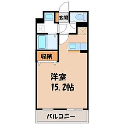 ベラルーチェB 1Kの間取図画像