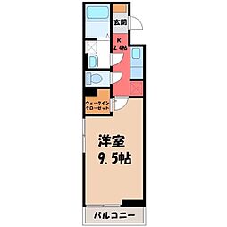 ファインヒルズ 1Kの間取図画像