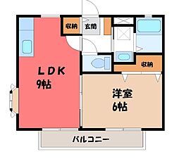 プレミール泉 1LDKの間取図画像
