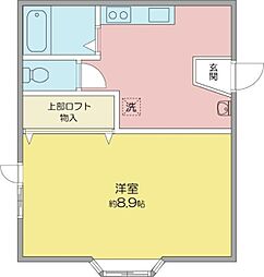 コーポ咲 1Kの間取図画像