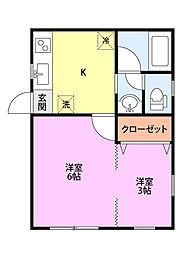 ガーデニアガーデン 2Kの間取図画像