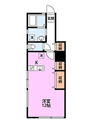 ベルフィオーレ ワンルームの間取図画像