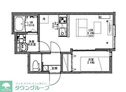 ＫＥＩＡＩ　ＲＥＳＩＤＥＮＣＥ上尾IV 1階1LDKの間取り
