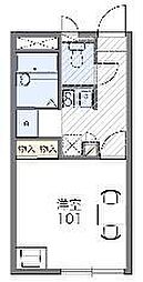 レオパレスルミエール 1Kの間取図画像
