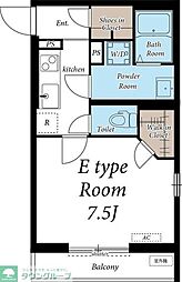 グレイス岩槻 1Kの間取図画像