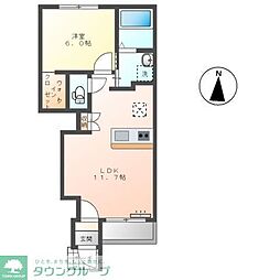 ロンサール羽生 1LDKの間取図画像