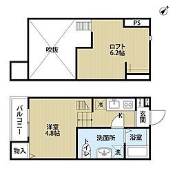 西大宮テラス ワンルームの間取図画像