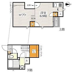 CB大和田セレーヌ 1Kの間取図画像