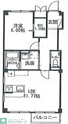 Arena新都心♯越川 1SLDKの間取図画像