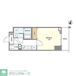 LIBRGRANT大宮 1Kの間取図画像