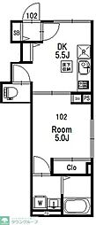 (仮)さいたま市浦和区仲町4丁目MS 1DKの間取図画像