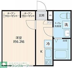 サルパーレ鴻巣本町 1Kの間取図画像
