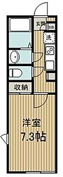 レオネクストみやび大宮 1Kの間取図画像