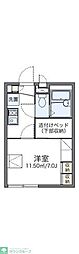 レオパレスロビン 1Kの間取図画像