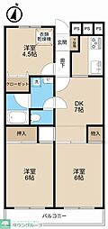ハイマート堀崎 3DKの間取図画像