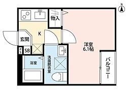 Infinity大宮北 1Kの間取図画像