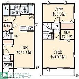 Heimatvier 2LDKの間取図画像