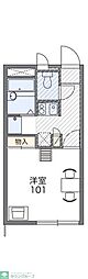 レオパレス日本橋 1Kの間取図画像