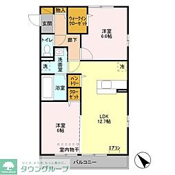 Forest神明 2LDKの間取図画像