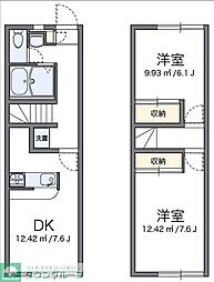 レオパレスシャルマン 2DKの間取図画像