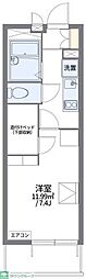 レオパレスアウロラ 1Kの間取図画像
