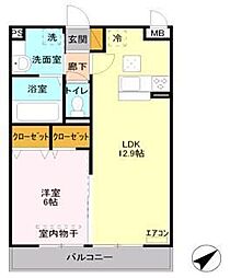 ロイヤルローズ 1LDKの間取図画像