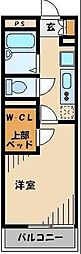 レオパレスクレールコート 1Kの間取図画像