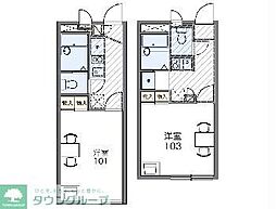 レオパレスコンフォートS 1Kの間取図画像