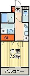 シティカレント大宮仲町 1Kの間取図画像