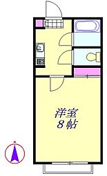 上加No.1 1DKの間取図画像