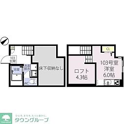 ライゼストルミエン ワンルームの間取図画像
